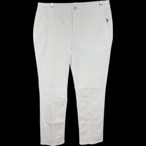 BEAUTIFUL by Lawrence Zarian Regular Pintuck Slim Straight Jean Ivory‎ 14 NWT